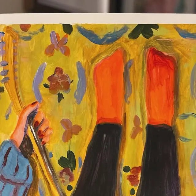 Painted today — watercolour, crayon by Lida