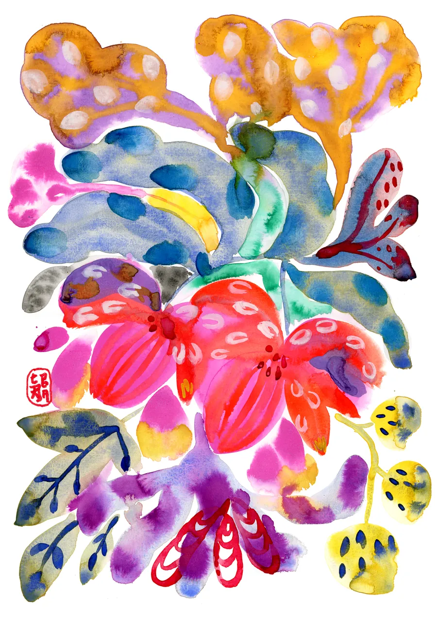 No. 20210809-001, watercolour on paper by Lida