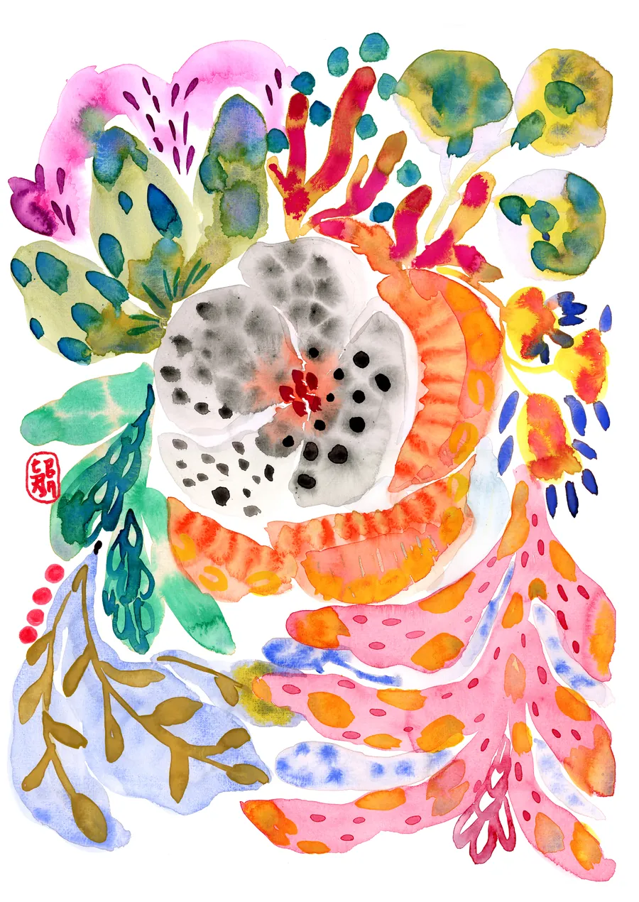 No. 20210809-003, watercolour on paper by Lida