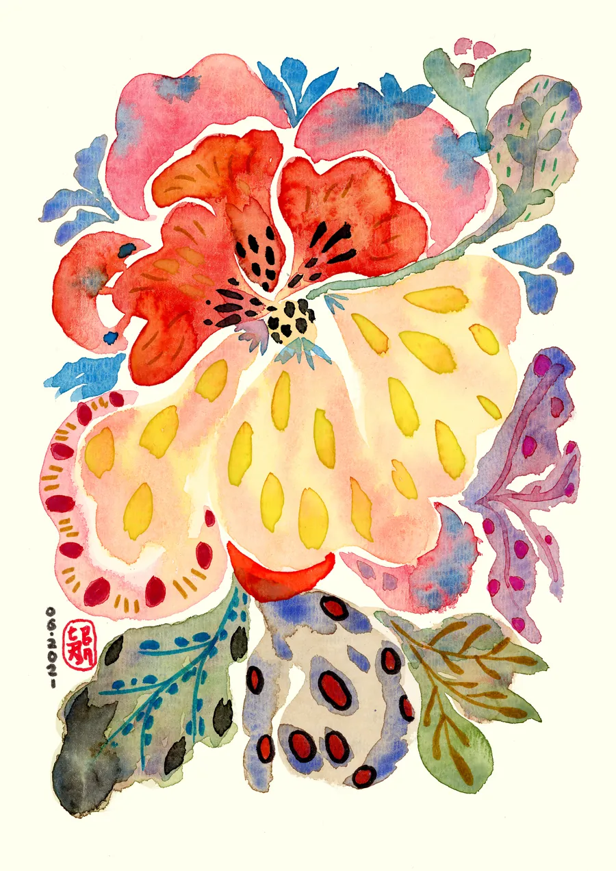 No. 20210811-002, watercolour on paper by Lida